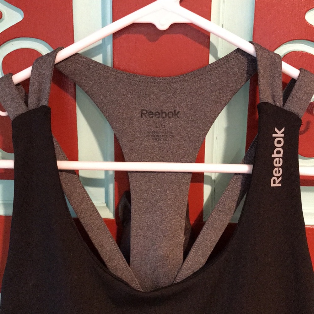 NWOT Reebok Running Tank Size L Black & Grey - Picture 4 of 10
